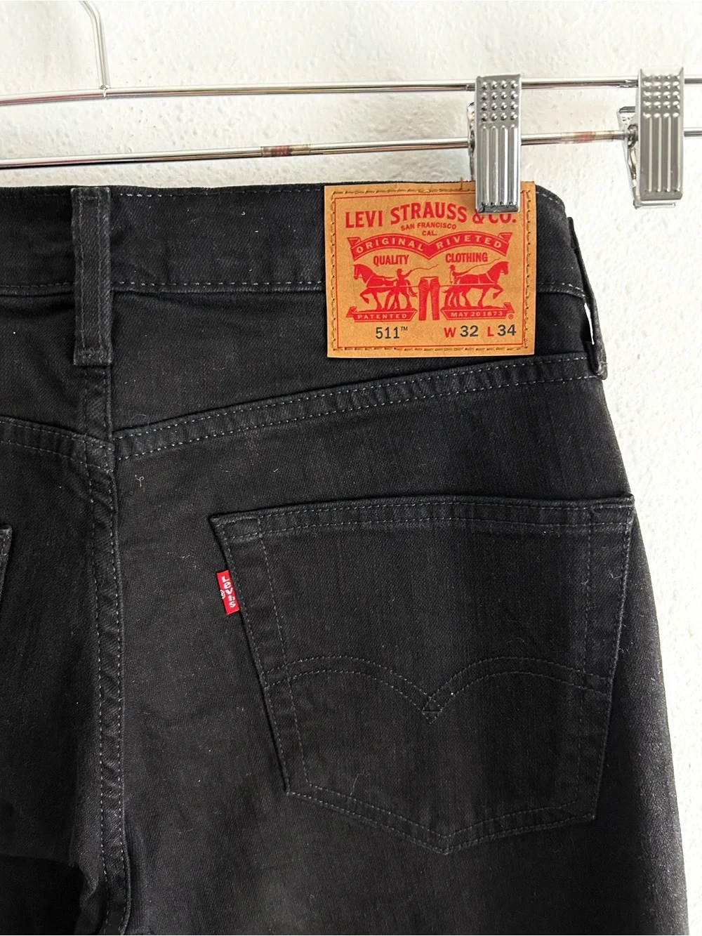 Levi's 511 Slim Jeans Men's Size 32x34 Black Denim Stretch Classic